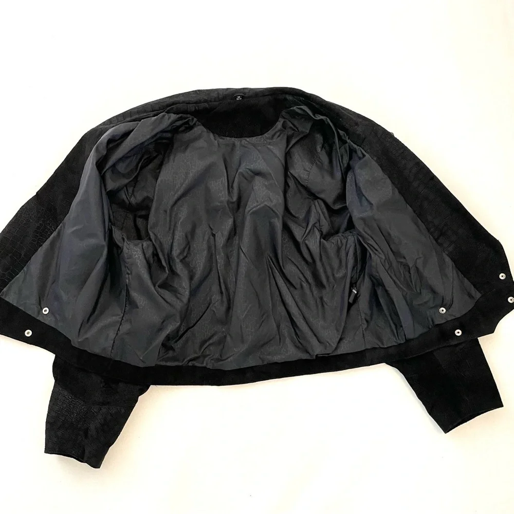 Vintage sueded leather fringed crop jacket medium - Picture 7 of 15